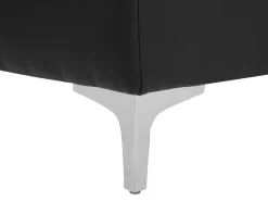 Shop Beliani Divaani Keinonahka Musta Aberdeen