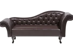 Sohvat<Beliani Divaani Keinonahka Oikeak. Ruskea Lattes