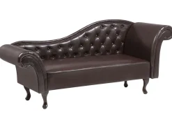 Sohvat<Beliani Divaani Keinonahka Oikeak. Ruskea Lattes