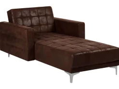 Flash Sale Beliani Divaani Keinonahka Ruskea Aberdeen