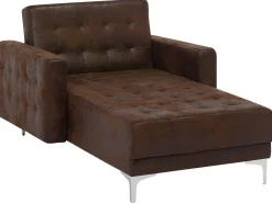 Flash Sale Beliani Divaani Keinonahka Ruskea Aberdeen