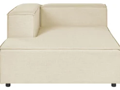 Best Sale Beliani Divaani Pellava Oikeak. Beige Aprica