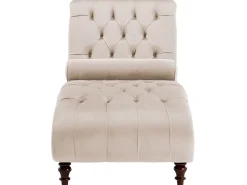 Best Sale Beliani Divaani Sametti Beige Muret