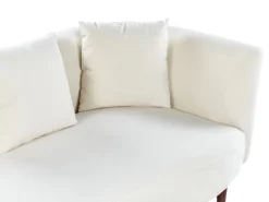 Sohvat<Beliani Divaani Sametti Oikeak. Kermanvalkoinen Chaumont