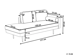 Sohvat<Beliani Divaani Sametti Oikeak. Oranssi Miramas