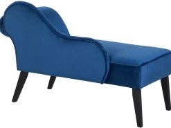 Sohvat<Beliani Divaani Sametti Oikeak. Sininen Biarritz