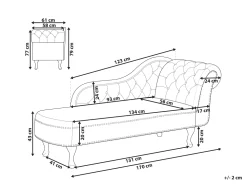 Sohvat<Beliani Divaani Sametti Oikeak. Sinivihrea Nimes