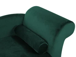 Outlet Beliani Divaani Sametti Oikeak. Smaragdinvihrea Luiro