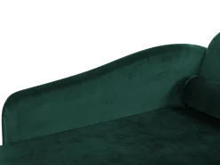 Outlet Beliani Divaani Sametti Oikeak. Smaragdinvihrea Luiro