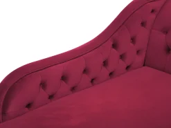 Store Beliani Divaani Sametti Oikeak. Tummanpunainen Nimes