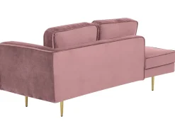 Sohvat<Beliani Divaani Sametti Oikeak. Vaaleanpunainen Miramas