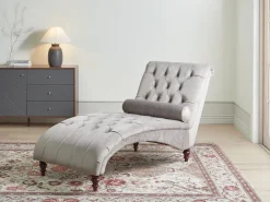 Sohvat<Beliani Divaani Sametti Vaaleanharmaa Muret