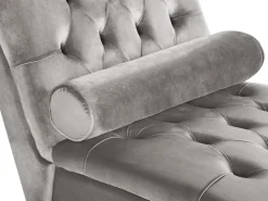 Sohvat<Beliani Divaani Sametti Vaaleanharmaa Muret