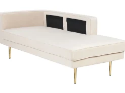 Sohvat<Beliani Divaani Sametti Vasenk. Beige Miramas