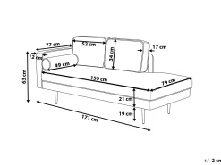 New Beliani Divaani Sametti Vasenk. Oranssi Miramas