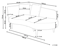 Store Beliani Divaani Sametti Vasenk. Pastellipinkki Chaumont