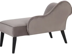 Sohvat<Beliani Divaani Sametti Vasenk. Ruskeanharmaa Biarritz