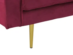 Sale Beliani Divaani Sametti Vasenk. Tummanpunainen Miramas