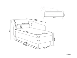 Sohvat<Beliani Divaani Sametti Vasenk. Tummanharmaa Luiro