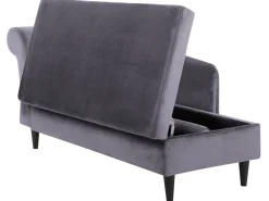 Sohvat<Beliani Divaani Sametti Vasenk. Tummanharmaa Luiro