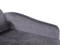 Sohvat<Beliani Divaani Sametti Vasenk. Tummanharmaa Luiro