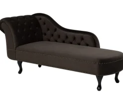 Sohvat<Beliani Divaani Sametti Vasenk. Tummanruskea Nimes