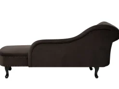 Sohvat<Beliani Divaani Sametti Vasenk. Tummanruskea Nimes