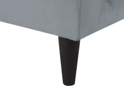 Sohvat<Beliani Divaani Sametti Vasenk. Vaaleanharmaa Luiro