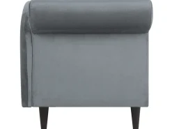 Sohvat<Beliani Divaani Sametti Vasenk. Vaaleanharmaa Luiro