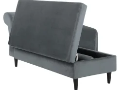 Sohvat<Beliani Divaani Sametti Vasenk. Vaaleanharmaa Luiro