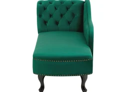 Sohvat<Beliani Divaani Sametti Vasenk. Vihrea Nimes