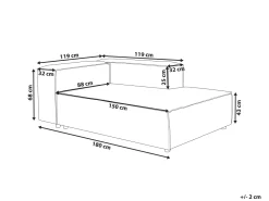 New Beliani Divaani Vakosametti Vasenk. Vaaleanruskea Aprica
