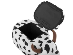 Lastenhuone<Beliani Elainjakkara Kangas Säilytystila Musta/Valkoinen 60 X 32 Cm Cow