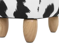 Lastenhuone<Beliani Elainjakkara Kangas Säilytystila Musta/Valkoinen 60 X 32 Cm Cow