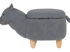 New Beliani Elainjakkara Kangas Säilytystila Harmaa 65 X 30 Cm Alpaca