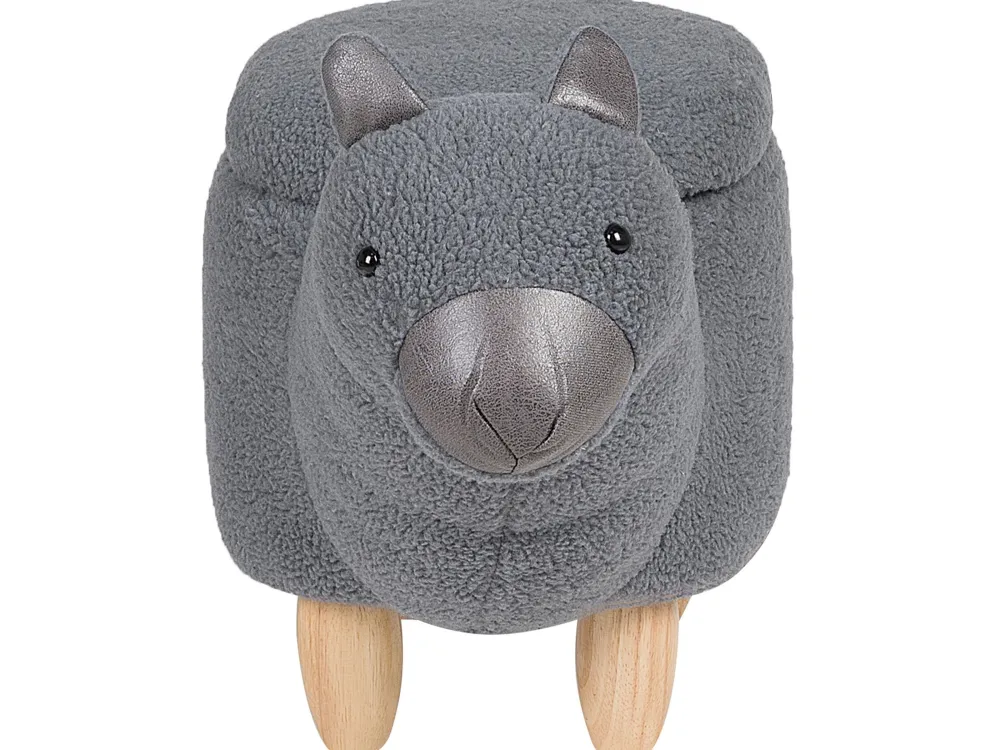 New Beliani Elainjakkara Kangas Säilytystila Harmaa 65 X 30 Cm Alpaca