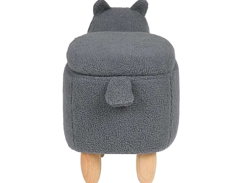 New Beliani Elainjakkara Kangas Säilytystila Harmaa 65 X 30 Cm Alpaca