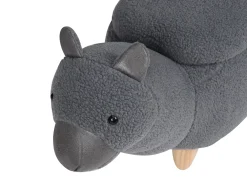 New Beliani Elainjakkara Kangas Säilytystila Harmaa 65 X 30 Cm Alpaca