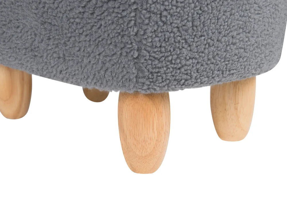 New Beliani Elainjakkara Kangas Säilytystila Harmaa 65 X 30 Cm Alpaca