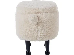 Lastenhuone<Beliani Elainjakkara Kangas Säilytystila Kermanvalkoinen 55 X 35 Cm Sheep