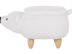 Flash Sale Beliani Elainjakkara Kangas Säilytystila Valkoinen 69 X 30 Cm Bear