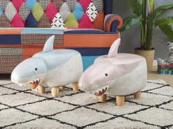 Lastenhuone<Beliani Elainjakkara Kangas Vaaleanpunainen/Valkoinen 32 X 67 Cm Shark