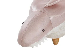 Lastenhuone<Beliani Elainjakkara Kangas Vaaleanpunainen/Valkoinen 32 X 67 Cm Shark
