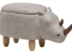 Best Beliani Elainjakkara Keinonahka Säilytystila Vaaleanharmaa 60 X 32 Cm Rhino