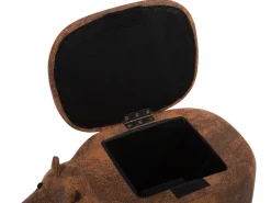 Best Sale Beliani Elainjakkara Keinonahka Säilytystila Ruskea 32 X 60 Cm Hippo