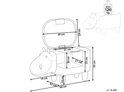 Best Sale Beliani Elainjakkara Keinonahka Säilytystila Ruskea 32 X 60 Cm Hippo
