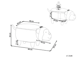 Shop Beliani Elainjakkara Keinonahka Säilytystila Kullanruskea 66 X 35 Cm Monkey