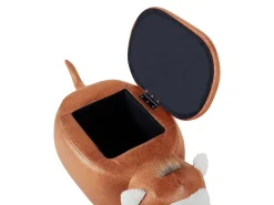 Shop Beliani Elainjakkara Keinonahka Säilytystila Kullanruskea 66 X 35 Cm Monkey