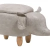 Online Beliani Elainjakkara Keinonahka Säilytystila Vaaleanharmaa 70 X 32 Cm Elephant
