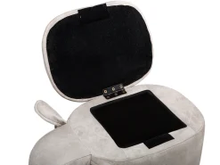 Online Beliani Elainjakkara Keinonahka Säilytystila Vaaleanharmaa 70 X 32 Cm Elephant